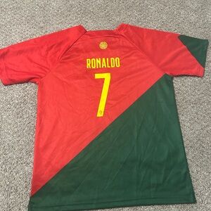 Red and Green Ronaldo Jersey